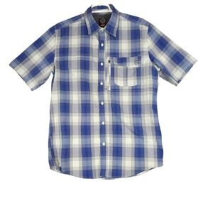 ATG Wrangler All Terrain Gear Mens Plaid Short‎ Sleeve Button Up Shirt